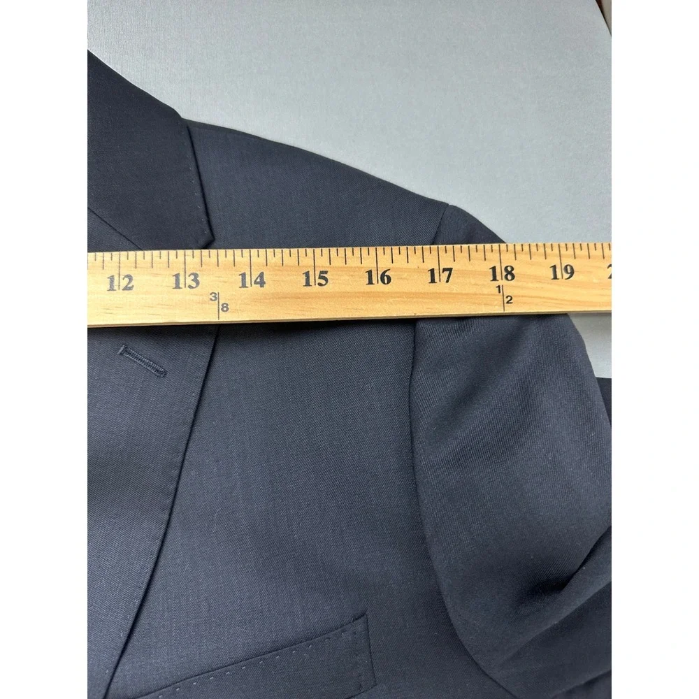 Brooks Brothers Red Fleece Navy Blue Wool Blazer Marzotto 44R Mens Sport Coat